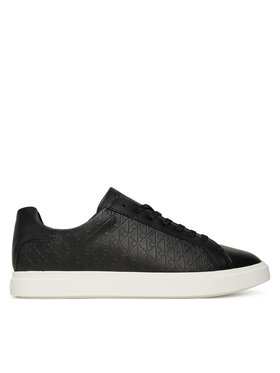 Calvin Klein Sneakersy Calvin Klein Low Pro Cups Lace Up Lth Aop HW0HW02817 Čierna