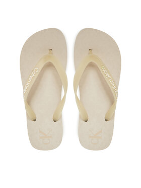 Calvin Klein Jeans Žabky Calvin Klein Jeans Beach Sandal Flatform Tpu YW0YW01830 Écru