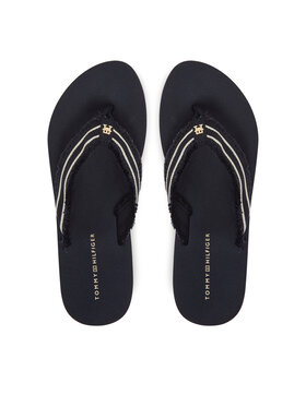 Tommy Hilfiger Zehentrenner Tommy Hilfiger TH Webbing Beach Sandal FW0FW08739 Dunkelblau