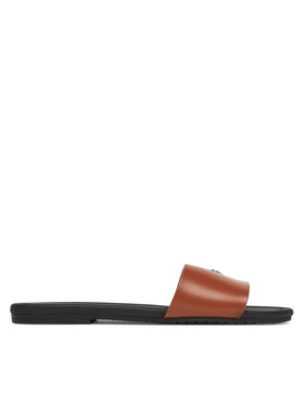 Calvin Klein Jeans Natikači Calvin Klein Jeans Flat Sandal Slide Mg YW0YW01697 Rjava