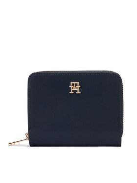 Tommy Hilfiger Portfel Tommy Hilfiger Th Icon Med Za W/Flap Nylon AW0AW18991 Granatowy