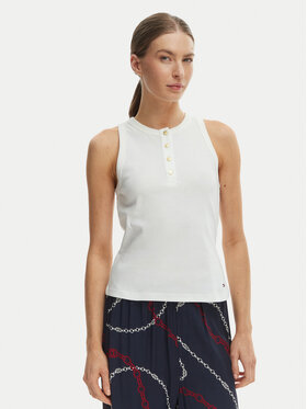 Tommy Hilfiger Tommy Hilfiger Top WW0WW49251 Écru Slim Fit