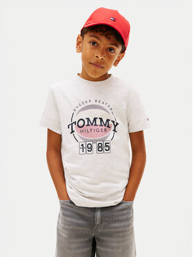 Tommy Hilfiger Tommy Hilfiger Camiseta Basketball Graphic KB0KB10277 D Gris claro Regular Fit