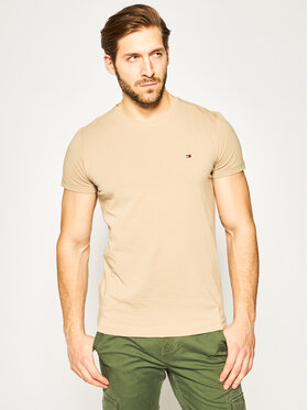 Tommy Hilfiger Tommy Hilfiger Majica Strech MW0MW10800 Rjava Slim Fit