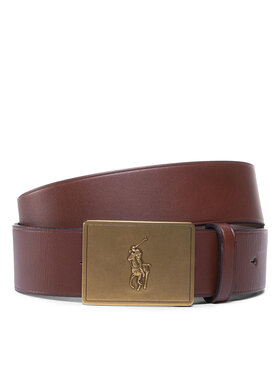 Polo Ralph Lauren Pánský pásek Polo Ralph Lauren 36Mm Pp Plaque Belt 405691693002 Hnědá