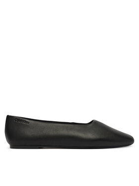Calvin Klein Balerini Calvin Klein Round Ballerina Lth HW0HW02943 Negru