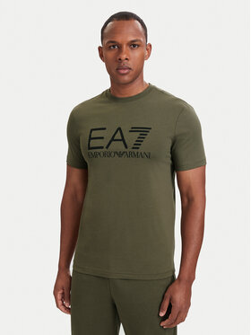 EA7 Emporio Armani EA7 Emporio Armani Camiseta 7M001412 AF22264 U7014 Verde oscuro Regular Fit