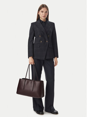 Calvin Klein Дамска чанта Calvin Klein Emblem Aop Medium Work Tote LV04F3786G Бордо