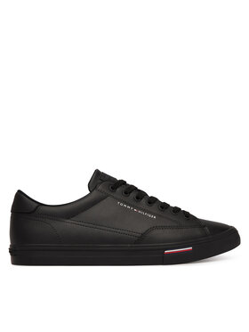 Tommy Hilfiger Πάνινα παπούτσια Tommy Hilfiger Vulc Core Rwb Long Lace Lth FM0FM05814 Μαύρο