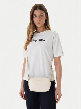 Tommy Hilfiger Torebka Tommy Hilfiger Th Logo Camera Bag AW0AW18115 Écru