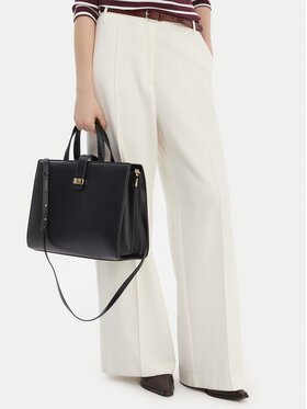 Tommy Hilfiger Geantă Tommy Hilfiger Th Heritage Satchel AW0AW18287 Negru