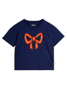MINI RODINI MINI RODINI Футболка Bow 2512012860 Cиній Regular Fit
