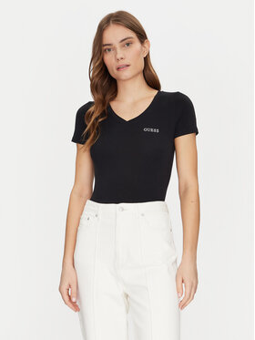Guess Guess Marškinėliai O5RI02 KBBU1 Juoda Regular Fit