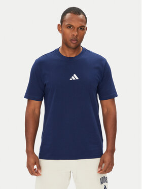 adidas adidas Футболка Essentials Small Logo JF1093 Cиній Regular Fit