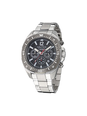 Nautica Hodinky Nautica Sporty Chronograph NAPBSS505 Strieborná