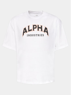 Alpha Industries Alpha Industries Camiseta College 146501 Blanco Relaxed Fit