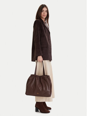 Tommy Hilfiger Handtasche Tommy Hilfiger Soft Leather Tote AW0AW18308 Dunkelrot
