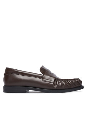 Calvin Klein Slipper Calvin Klein Round Loafer Lth HW0HW03126 Dunkelbraun