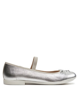 Geox Baleríny Geox Jr Plie' J4555D 00044 C1007 D Stříbrná
