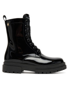 Tommy Hilfiger Schnürstiefeletten Tommy Hilfiger Lace-Up Bootie T4A5-34025-0775 S Schwarz