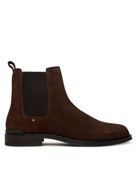 Tommy Hilfiger Kotníková obuv s elastickým prvkem Tommy Hilfiger Corporate FM0FM05580 Hnědá