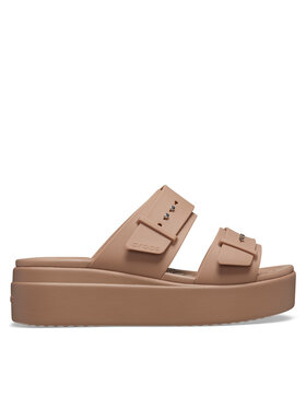 Crocs Šľapky Crocs Brooklyn Low Wedge Sandal W 207431 Béžová