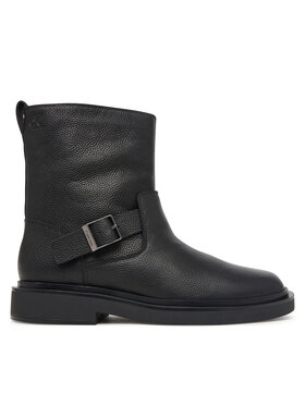 Calvin Klein Čižmy Calvin Klein Sq Rubber Boot Buckle Lth HM0HM02353 Čierna