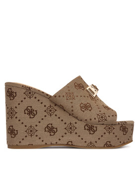 Guess Шльопанці Guess FLJEVZ FAL04 Світло-бежевий