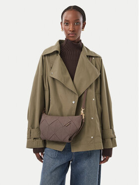 Calvin Klein Kabelka Calvin Klein Woven Sueded Shoulder Bag LV04F3694G Hnědá