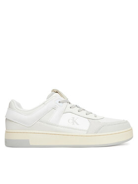 Calvin Klein Jeans Sneakersy Calvin Klein Jeans Basket Cup Low Laceup Lth Mix YM0YM01308 Bílá