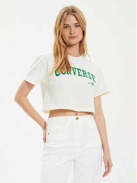 Converse Converse Футболка W Retro Chuck Cropped Tee 10027151-A03 Écru Regular Fit