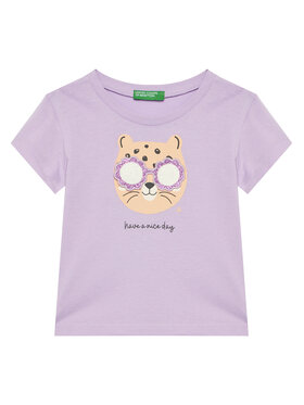 United Colors Of Benetton United Colors Of Benetton Футболка 3096G10J8 Фіолетовий Regular Fit