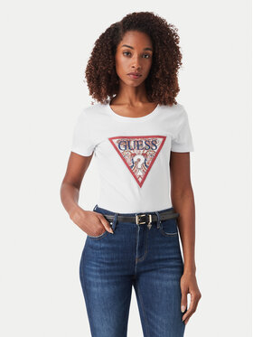 Guess Guess T-shirt W6YI25 K4344 Bianco Slim Fit
