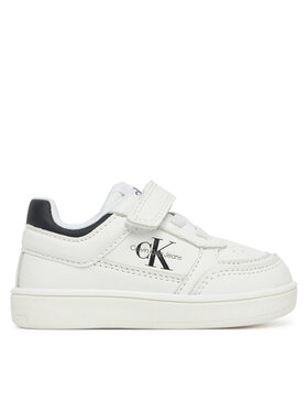 Calvin Klein Jeans Sneakersy Calvin Klein Jeans Low Cut Lace-Up/ Velcro Sneaker V1X9-82077-1355 M Bílá