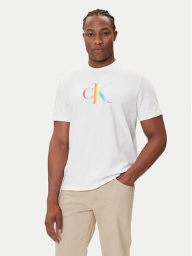 Calvin Klein Jeans Calvin Klein Jeans Camiseta Pride Graphic LV04RC800G Blanco Regular Fit