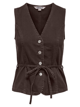 ONLY ONLY Top Silla 15374051 Marrón Regular Fit
