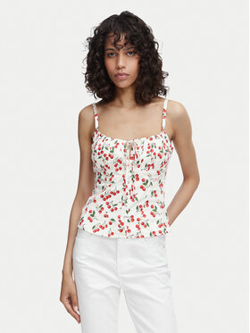 Guess Guess Top W6YH97 W4497 Blanco Regular Fit