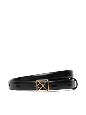 Calvin Klein Pasek Damski Calvin Klein Emblem Buckle 15Mm Fixed Smooth LV04F7061G Czarny