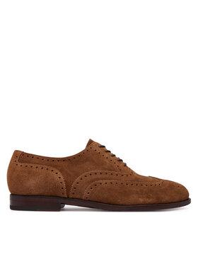 Polo Ralph Lauren Īsi apavi Polo Ralph Lauren Owen Wingtip 811P15884002 Gaiši brūna