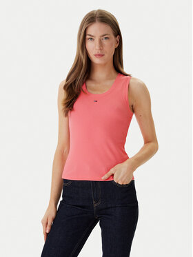 Tommy Jeans Tommy Jeans Top Essential DW0DW20673 Rosa Slim Fit
