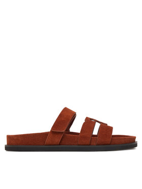 Tory Burch Шльопанці Tory Burch Ines Sport Slide 163481 Коричневий