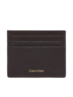 Calvin Klein Custodie per carte di credito Calvin Klein Premium Leather Cardholder LV04D1286G Marrone