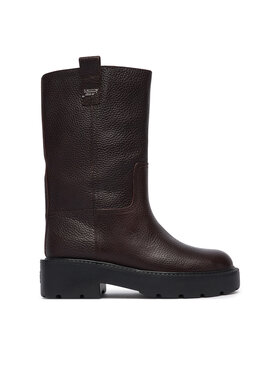 Tommy Jeans Kozačky Tommy Jeans Tjw Tubular Mid Boots EN0EN03111 Tmavě hnědá