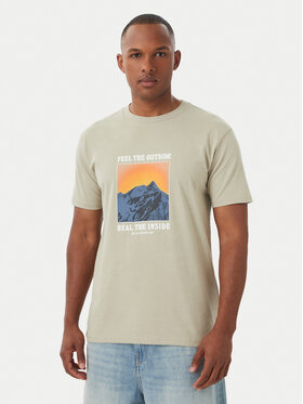 Quiksilver Quiksilver Camiseta Feel The Outside EQYZT08004 Beis Regular Fit