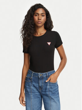 Guess Guess Póló W2YI44 J1314 Fekete Slim Fit