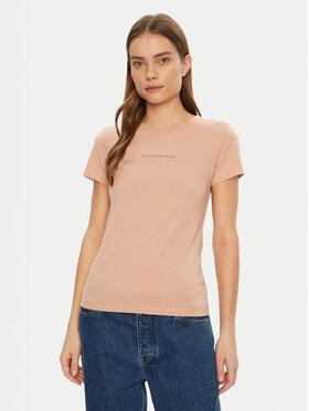 Calvin Klein Jeans Calvin Klein Jeans Majica Institutional Graphic J20J224990 Oranžna Slim Fit