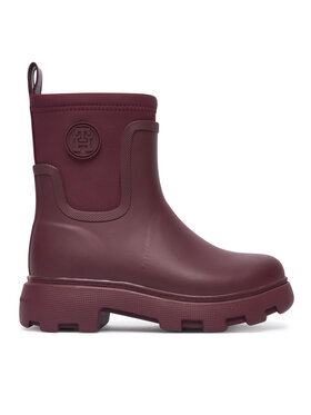 Tommy Hilfiger Gummistiefel Tommy Hilfiger Th Stamp Warm Ankle Rain Boot FW0FW09544 Dunkelrot