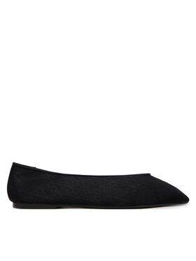 Calvin Klein Балеринки Calvin Klein Square Ballerina Aop Mesh HW0HW02937 Черен