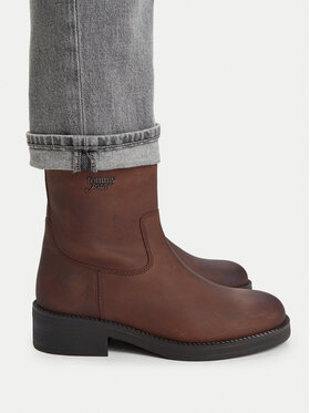 Tommy Jeans Škornji Tommy Jeans Tjw Soft Sole Chelsea Boots Lth EN0EN03080 Rjava