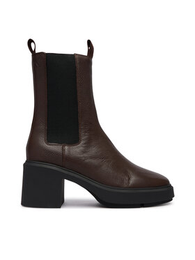 Calvin Klein Bokacsizma Calvin Klein Block Heel Chelsea Boot Lth HW0HW03694 Sötétbarna